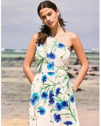 Ro&zo - Petite Aubrey Clematis Print One Shoulder Dress - Lyst