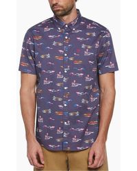 Original Penguin - Regular Fit All Over Print Shirt - Lyst