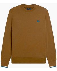 Fred Perry - Crew Neck Sweatshirt - Lyst
