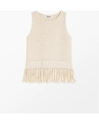 Ro&zo - Knit Fringe Hem Shell Top - Lyst