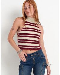 The Ragged Priest - Mock Neck High Collar Sleeveless Vest Sweater - Lyst