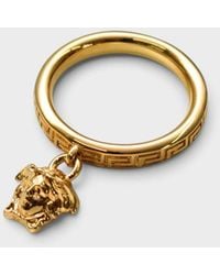 Versace - Medusa Head Greca Ring - Lyst