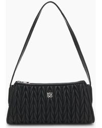 BOSS - Chris Textured Hobo Bag With Tone Hardware - Lyst