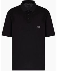 ARMANI EXCHANGE - Mercerized Cotton Rubber Ax Polo Shirt - Lyst