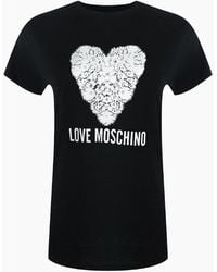 Love Moschino - Heart Print T-Shirt - Lyst