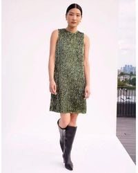 Ro&zo - Nina- Sequinned Bead-Embellished Shift Dress - Lyst