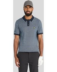 Lyle & Scott - Cashmere Blend Cross Hatch Polo Shirt - Lyst