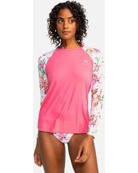 Roxy - Printed Swim Uv Protect Long Sleeve Rash Vest - Lyst