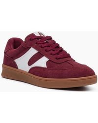 Hush Puppies - Maura Suede Bordeaux Trainers - Lyst