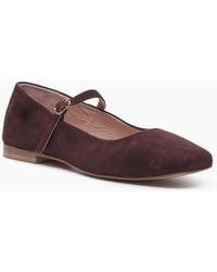 Hush Puppies - Pasha Suede Chocolate Flats - Lyst
