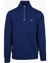 GANT - Reg Shield Half Zip Sweat Rich - Lyst