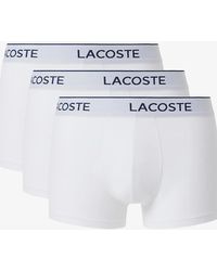 Lacoste - 3-Pack Stretch Cotton Trunks - Lyst