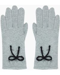 Gini London - Bow Detail Knit Gloves - Lyst
