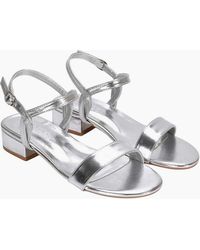 XY London - Ladies Moana Metallic Low Block Heel Sandals - Lyst