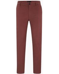 BOSS - Solid Patterned Straight Leg Trousers - Lyst