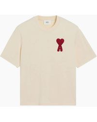 Ami Paris - De Coeur T-Shirt Cotton Jersey - Lyst