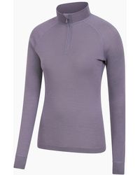 Mountain Warehouse - Ladies Merino Wool Zip Neck Thermal Top - Lyst