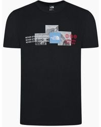 The North Face - T Shirt Mountain Front Short Sleeve Graphic Print Cotton Tee - Lyst