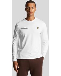 Lyle & Scott - Co-Ordinate Print Plain Long Sleeve T-Shirt - Lyst
