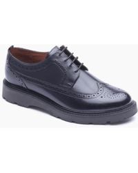 Base London - London Phase Leather Waxy Brogues Shoes - Lyst