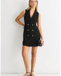 Gini London - Double Breast Boucle Blazer Mini Dress - Lyst