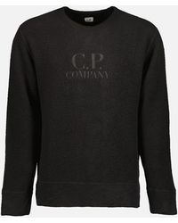 C.P. Company - Wool Polar Fleece Logo Sweat - Lyst