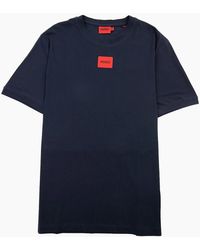 BOSS - Hugo Diragolino212 Logo T Shirt Dark 405 - Lyst