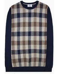 Aquascutum - Active Club Check Lana Wool Sweater 11 - Lyst