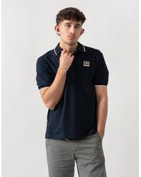 Aquascutum - Stretch Piquet Tipped Badge Polo Shirt - Lyst