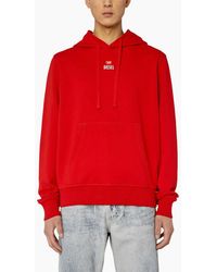 DIESEL - S-Ginn Rgead Pullover Hoodie Oversized Drop Shoulder Sweatshirts - Lyst