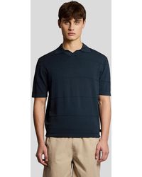 Lyle & Scott - Open Collar Fine Knitted Polo Shirt - Lyst