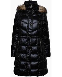 DKNY - Zip Front Waisted Down Jacket - Lyst