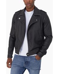 Brave Soul - Biker Jacket Long Sleeve Vintage Racer Winter Outwear S-Xl - Lyst