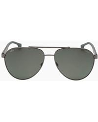 BOSS - Polarized Lens Matte Ruthenium Sunglasses - Lyst