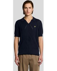 Lyle & Scott - Open Collar Argyle Knitted Polo Shirt - Lyst