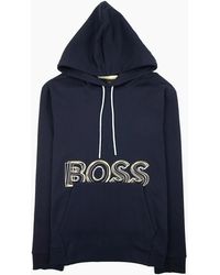 BOSS - Soody 1 Hoodied Sweatshirt Dark 402 - Lyst