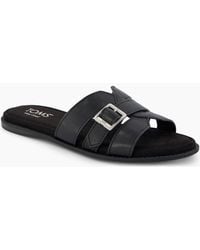 TOMS - Sol Leather Sandals - Lyst