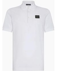 Dolce & Gabbana - Logo Polo Plaque Shirt - Lyst