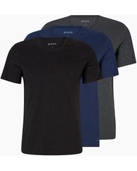 BOSS - Bodywear 3 Pack Premium Cotton T Shirts Crew Neck - Lyst