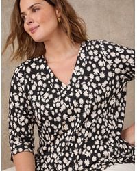 Live Unlimited London - Petite Petite Ditsy Print Split Sleeve Tunic - Lyst