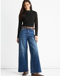 Gini London - Mid Rise Wide Leg Jeans - Lyst
