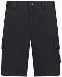 Stone Island - Organic Cotton Stretch Broken Twill 'Old Effect' Shorts - Lyst