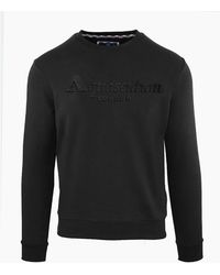 Aquascutum - Embroidered Lacoste Lettering Crew Neck Long Sleeve Sweatshirt - Lyst
