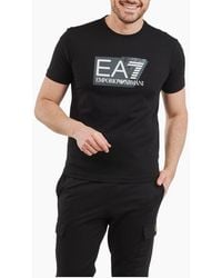 Armani - Ea7 3Dpt81 T Shirt Emporio Short Sleeve Casual Cotton Tee Top - Lyst