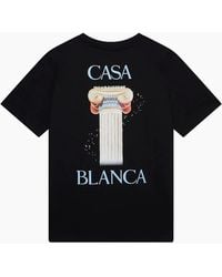 CASABLANCA - T Shirt La Colomne Printed T-Shirt Short Sleeve Crew Neck Summer - Lyst