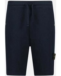 Stone Island - Badge Bermuda Sweat Shorts - Lyst