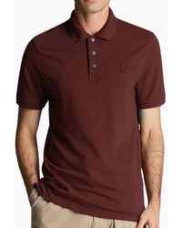 Lyle & Scott - Lyle & Scott Tonal Eagle Burgundy Polo Shirt - Lyst
