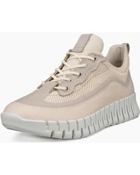 Ecco - Gruuv Leather & Textile Trainers - Lyst