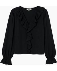 Ro&zo - Ruffle-Front Blouse - Lyst