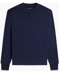 Fred Perry - Crew Neck Sweatshirt Embroidered Logo Pullover Cotton - Lyst
